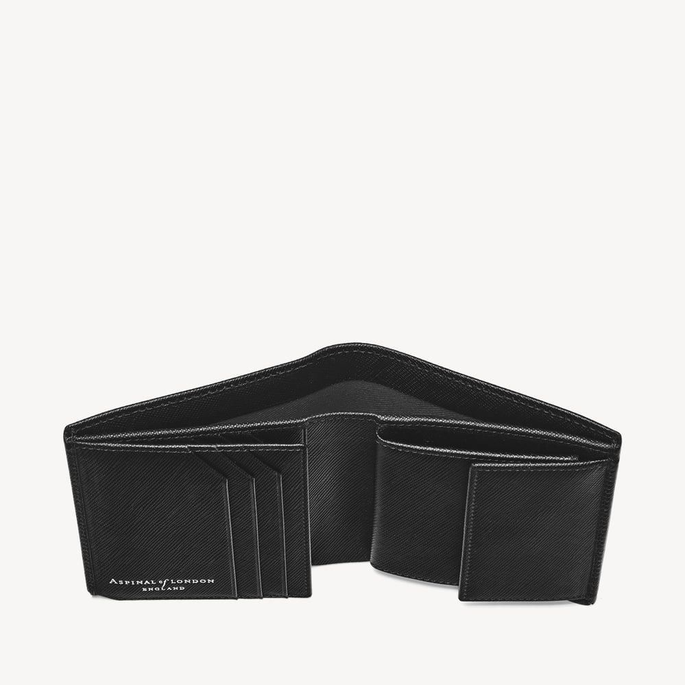 ID & Coin RFID Wallet Black Saffiano