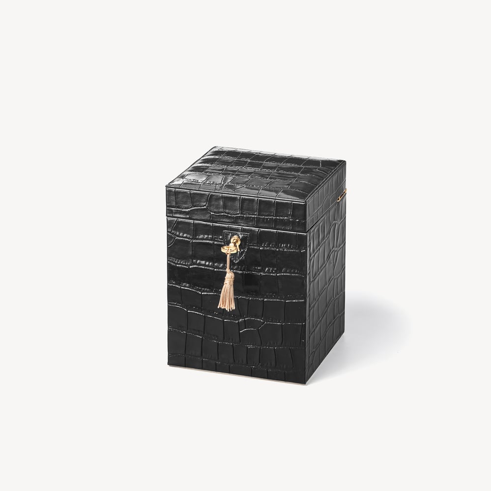 Watch Winder Deep Shine Black Croc