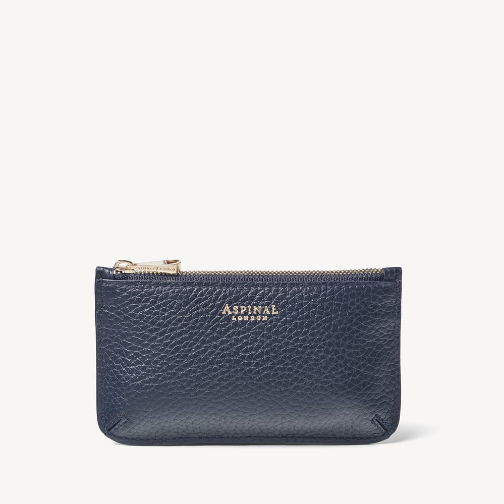Ella Card & Coin Holder Navy Pebble