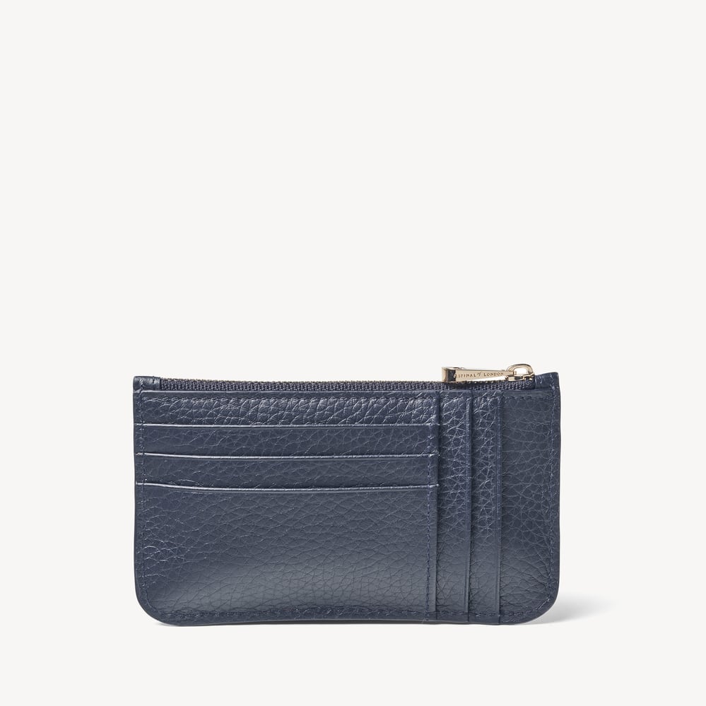 Ella Card & Coin Holder Navy Pebble