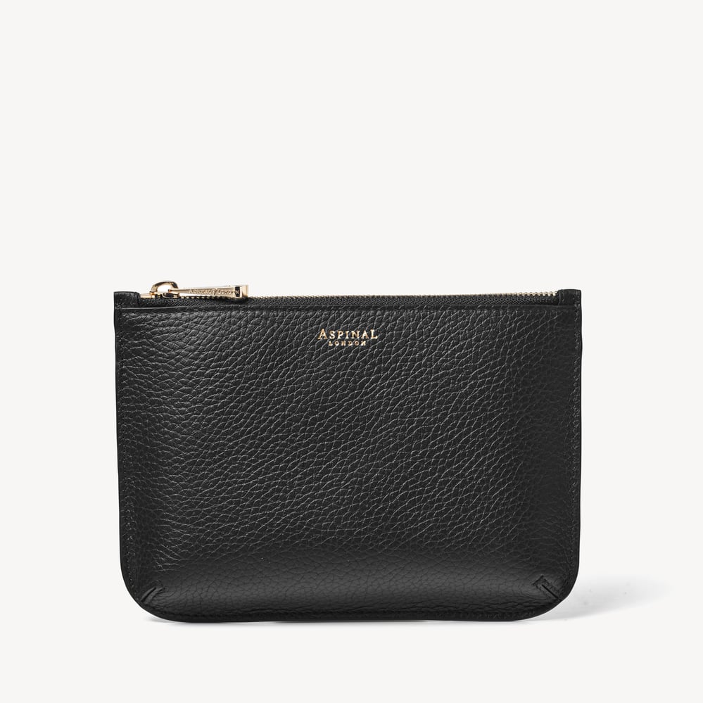 Medium Ella Pouch Black Pebble