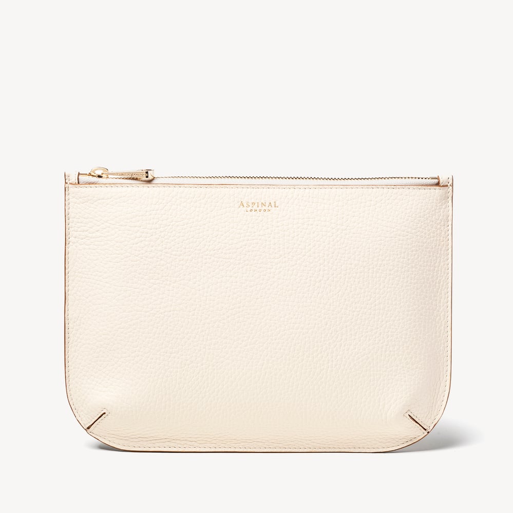 Large Ella Pouch Ivory Pebble