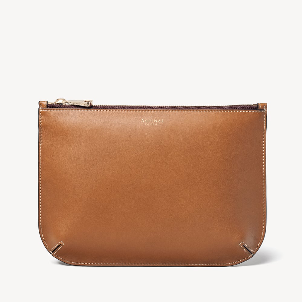 Large Ella Pouch Smooth Tan