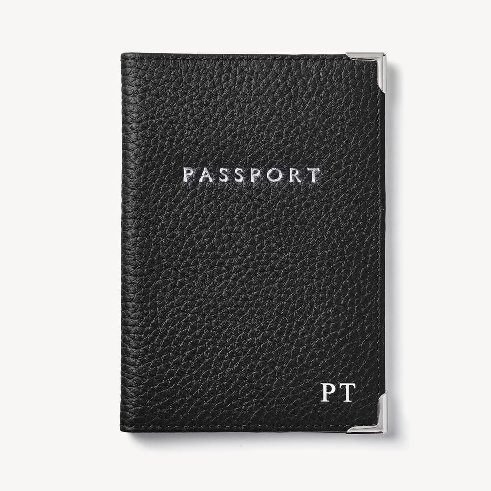 Passport Cover Black Pebble