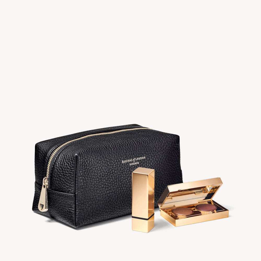 London Makeup Bag Black Pebble