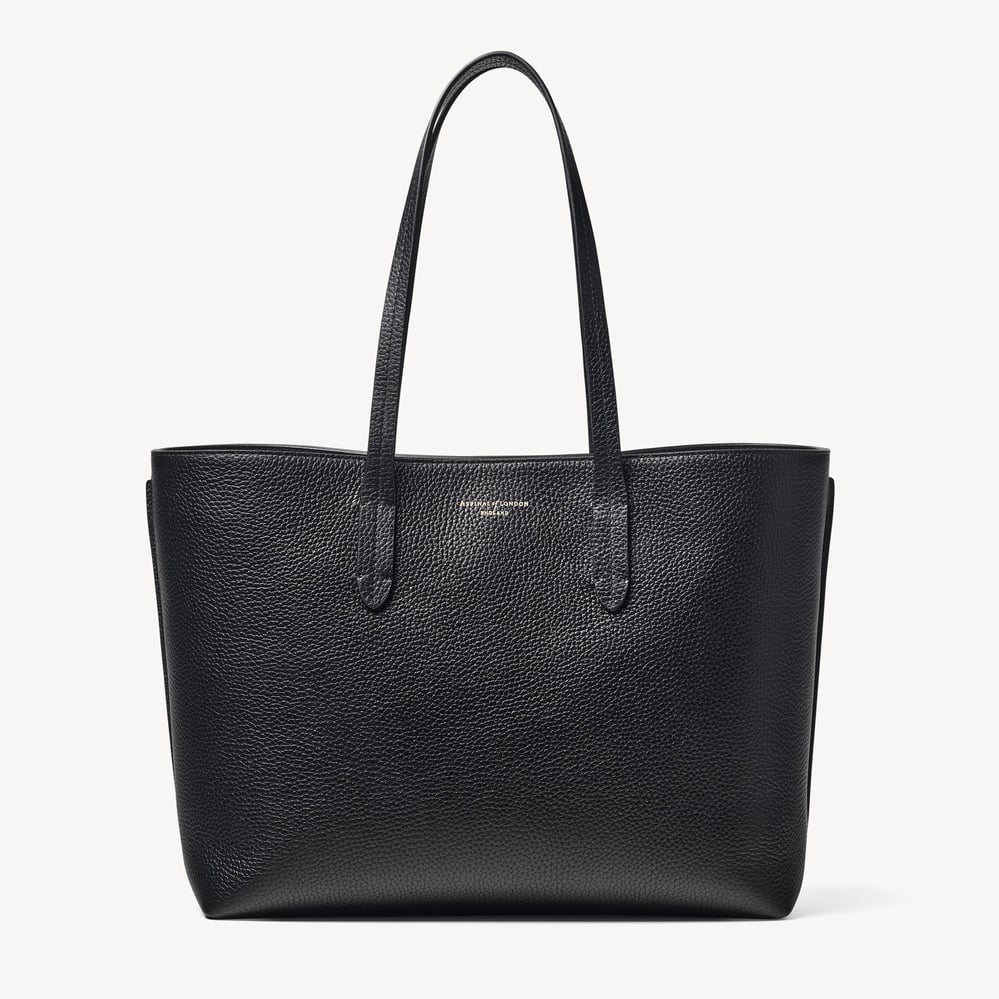 East West Tote Black Pebble
