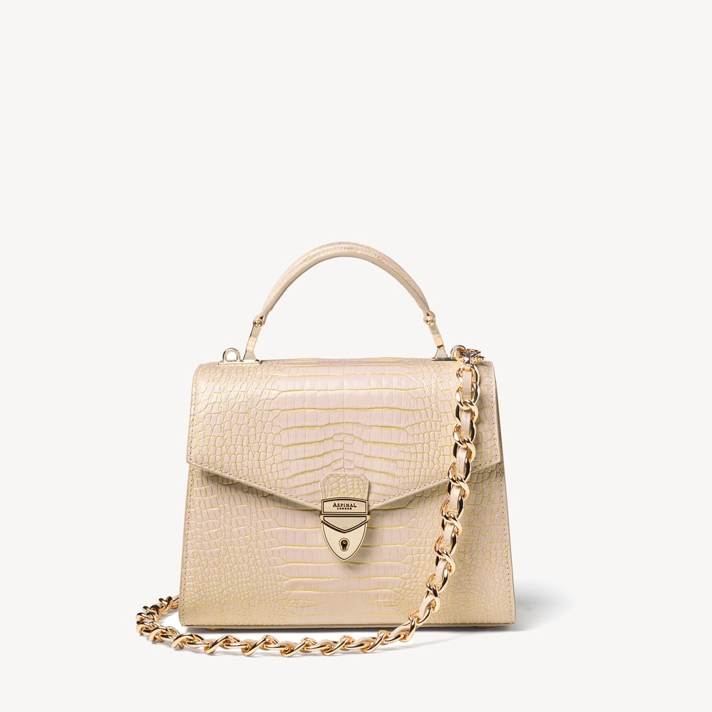 Midi Mayfair® 2 Champagne Metallic Croc