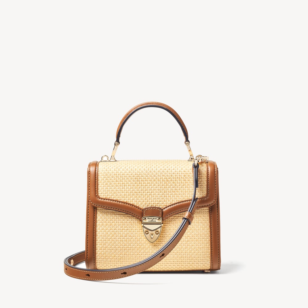 Midi Mayfair® Natural Raffia & Smooth Tan
