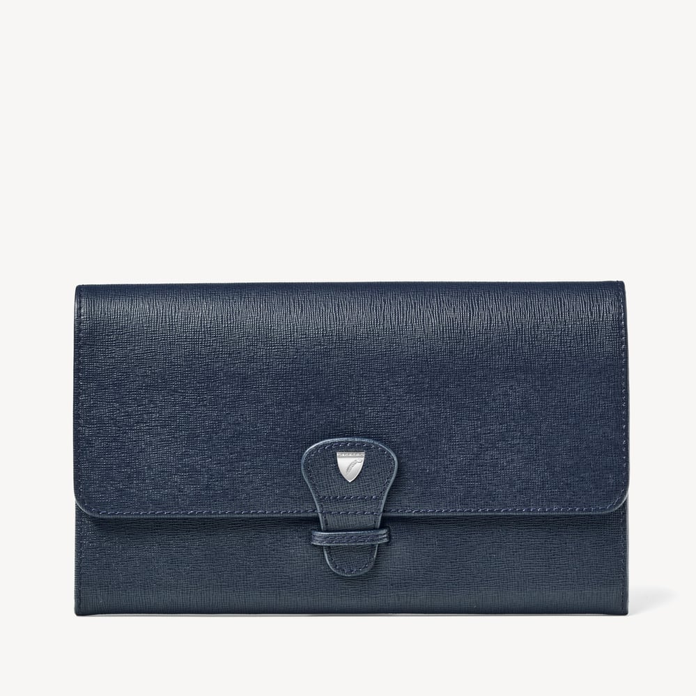 Travel Wallet  Navy Saffiano