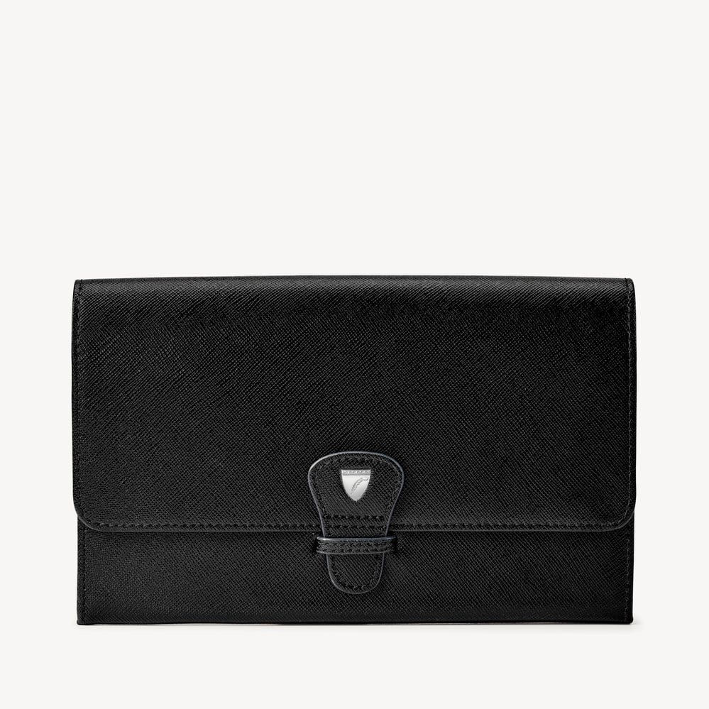 Travel Wallet Black Saffiano