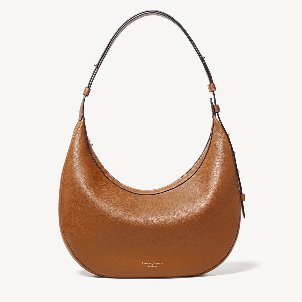 Soho Large Crescent Tan Milled Pebble