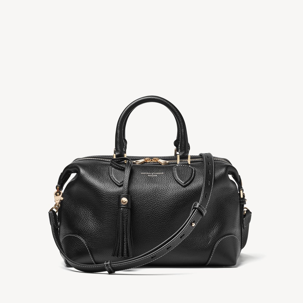 Hudson Midi Black Milled Pebble