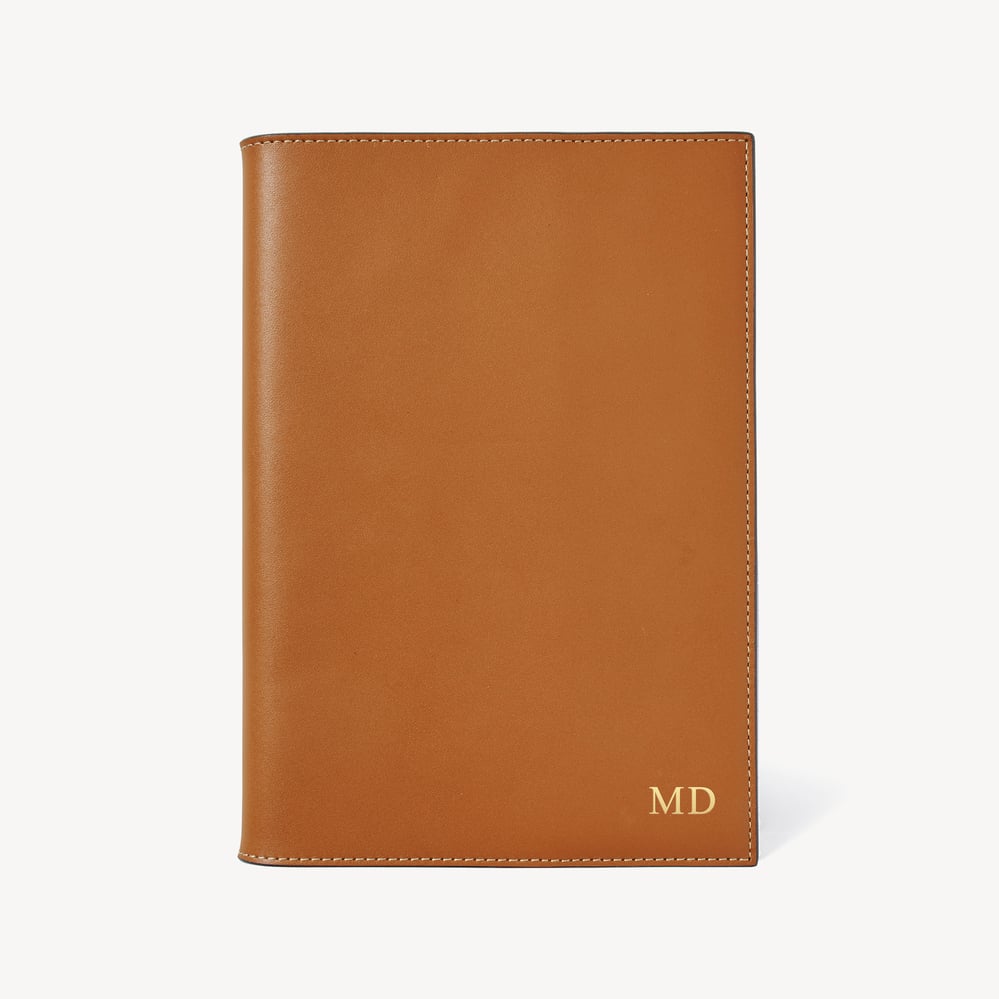 A5 Refillable Luxury Journal Smooth Tan with Soft Suede Lining