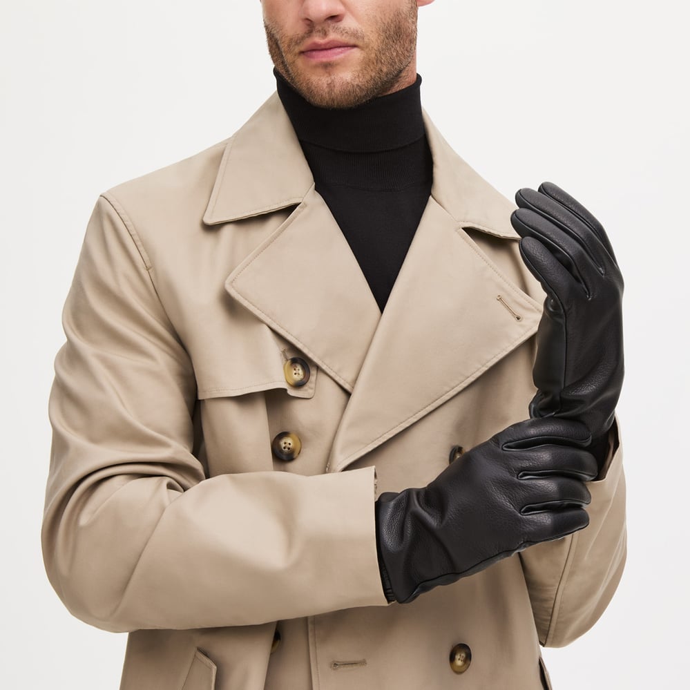 Men's Weekend Leather Gloves Black Nappa