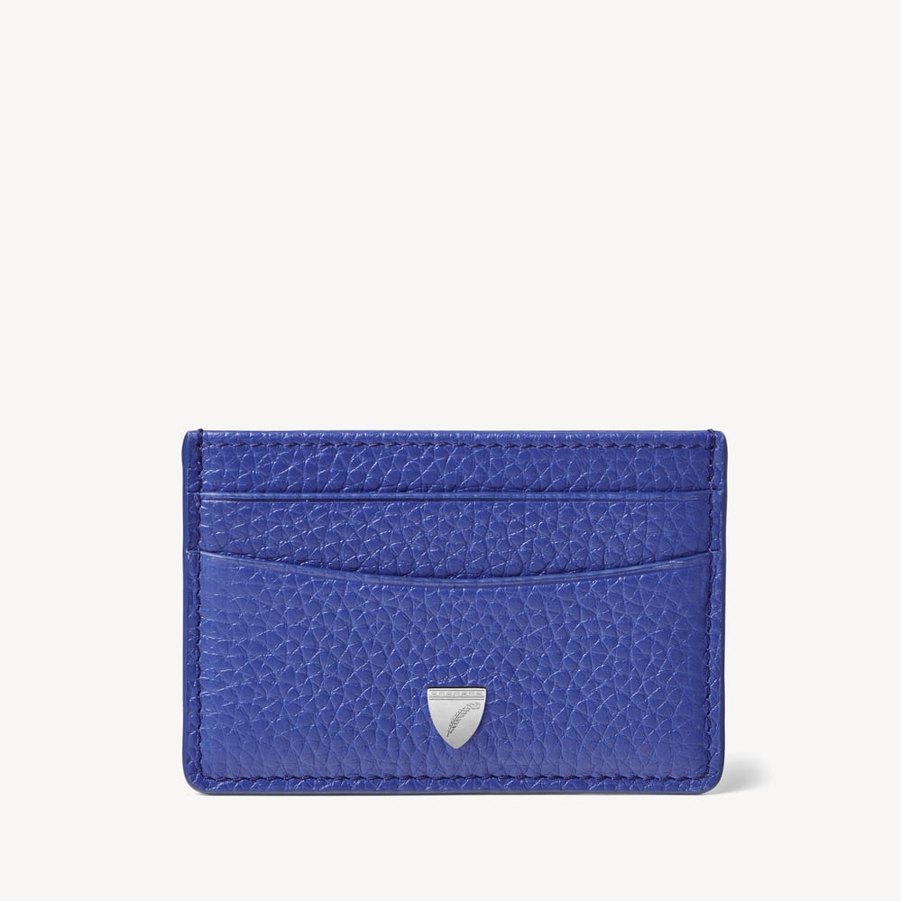 Slim Credit Card Holder Cobalt Blue Pebble