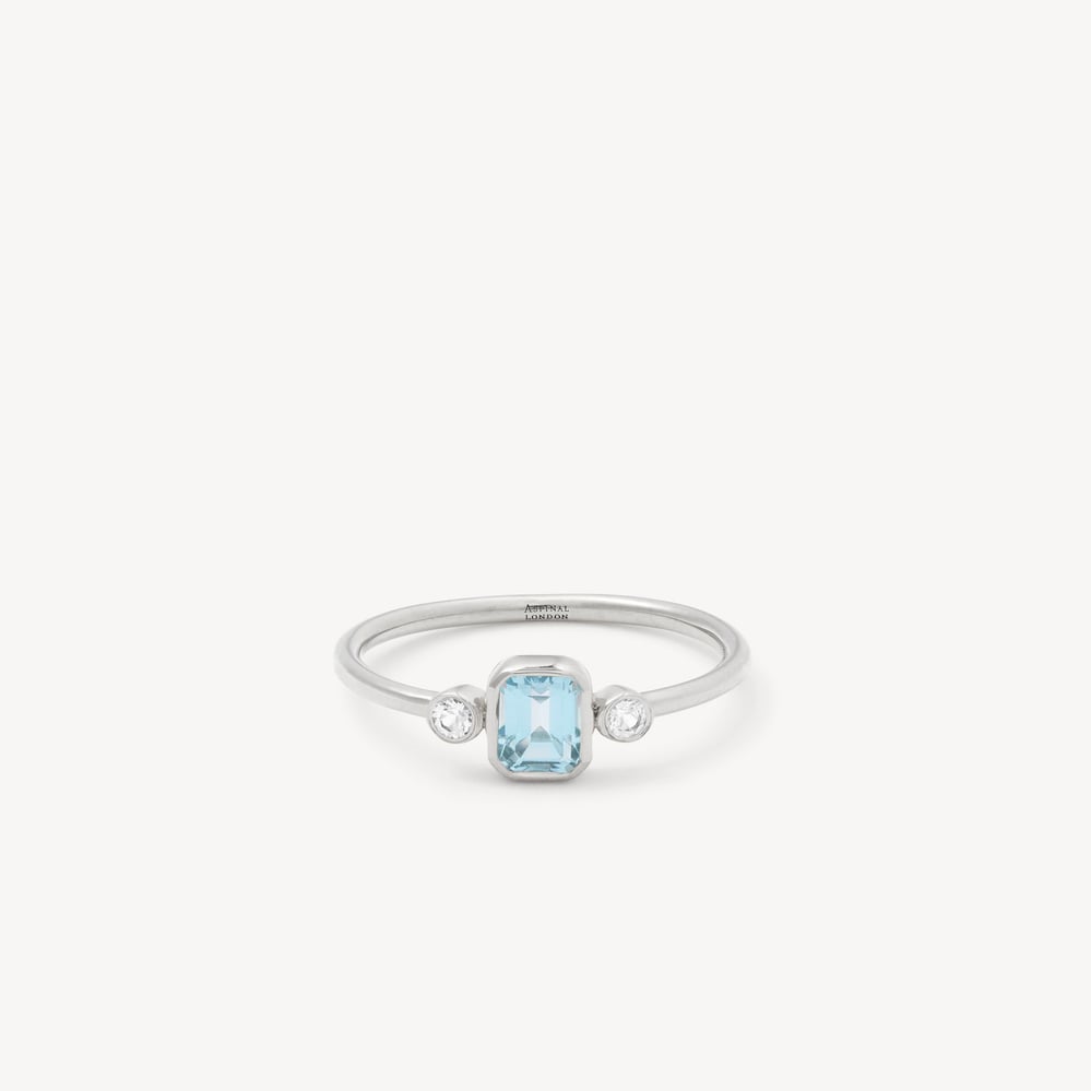 Gemstone Ring Swiss Blue Topaz & Sterling Silver 925