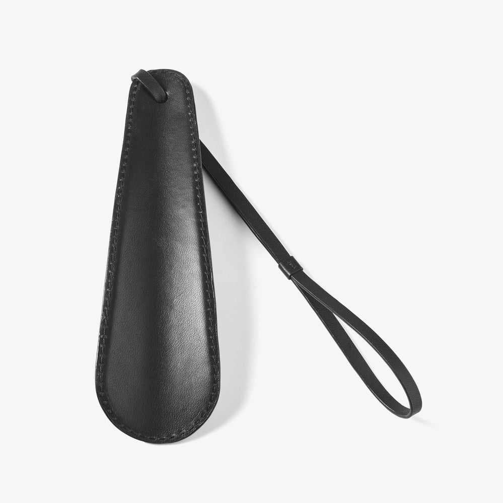 Leather Shoehorn Smooth Black