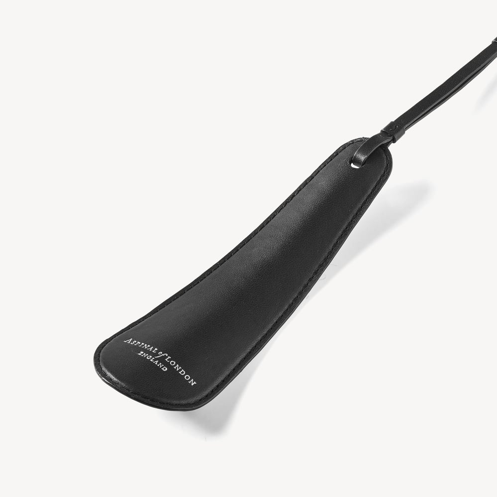 Leather Shoehorn Smooth Black