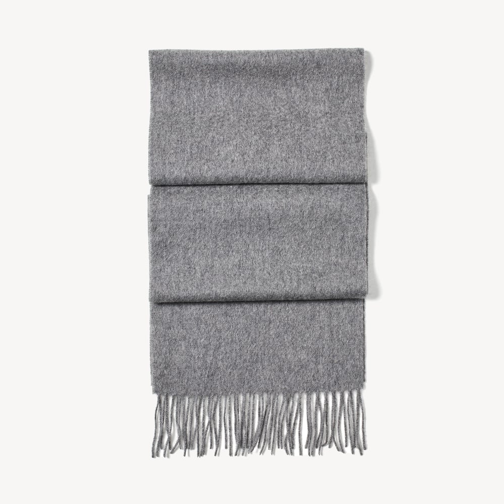 Pure Cashmere Scarf Light Grey 