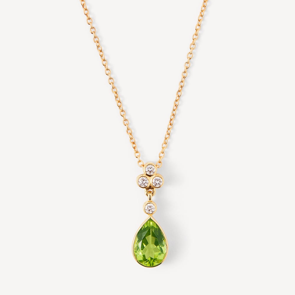 Aphrodite Teardrop Pendant Necklace 0.10ct Diamond