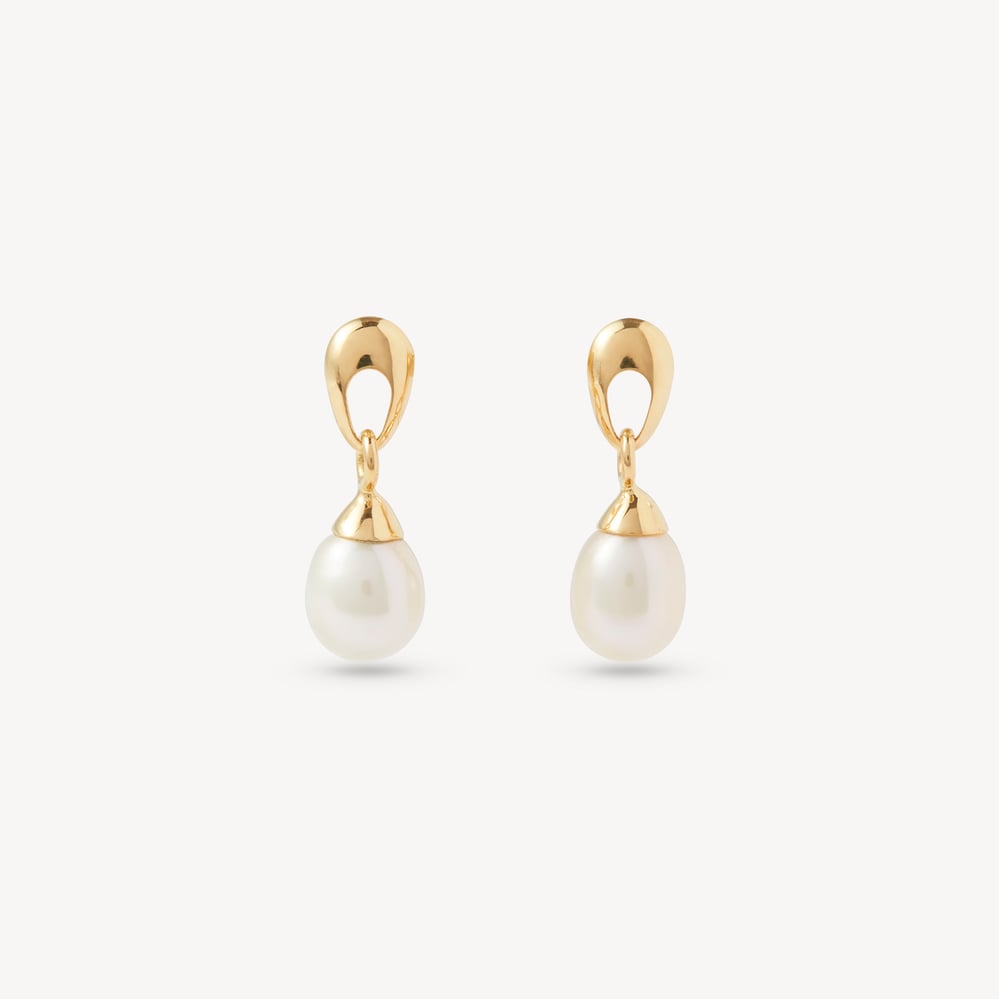 Hampton Teardrop Pearl Earrings Freshwater Pearl