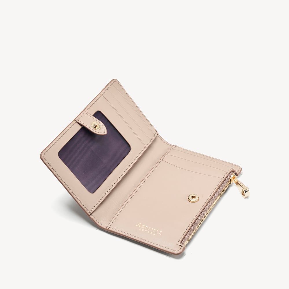 Mayfair® Coin & Card Wallet Soft Taupe Patent Croc