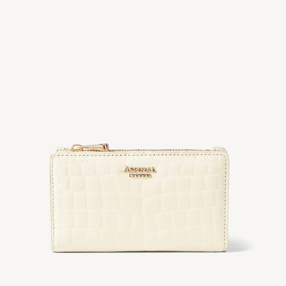 Mayfair® Coin & Card Wallet Ivory Patent Croc