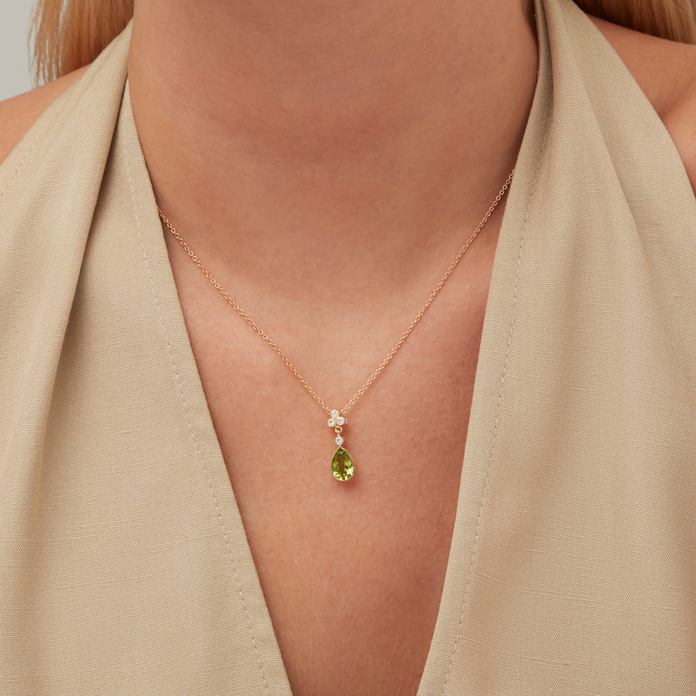 Aphrodite Teardrop Pendant Necklace 0.10ct Diamond