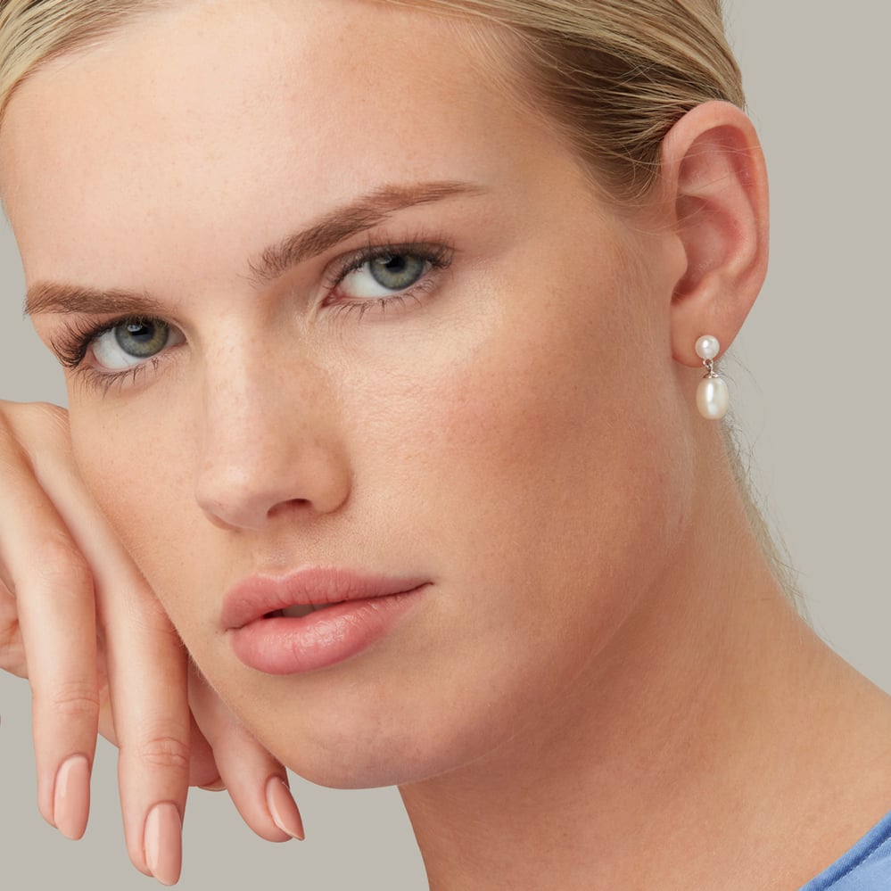 Pearl Dropper Earrings Freshwater Pearl