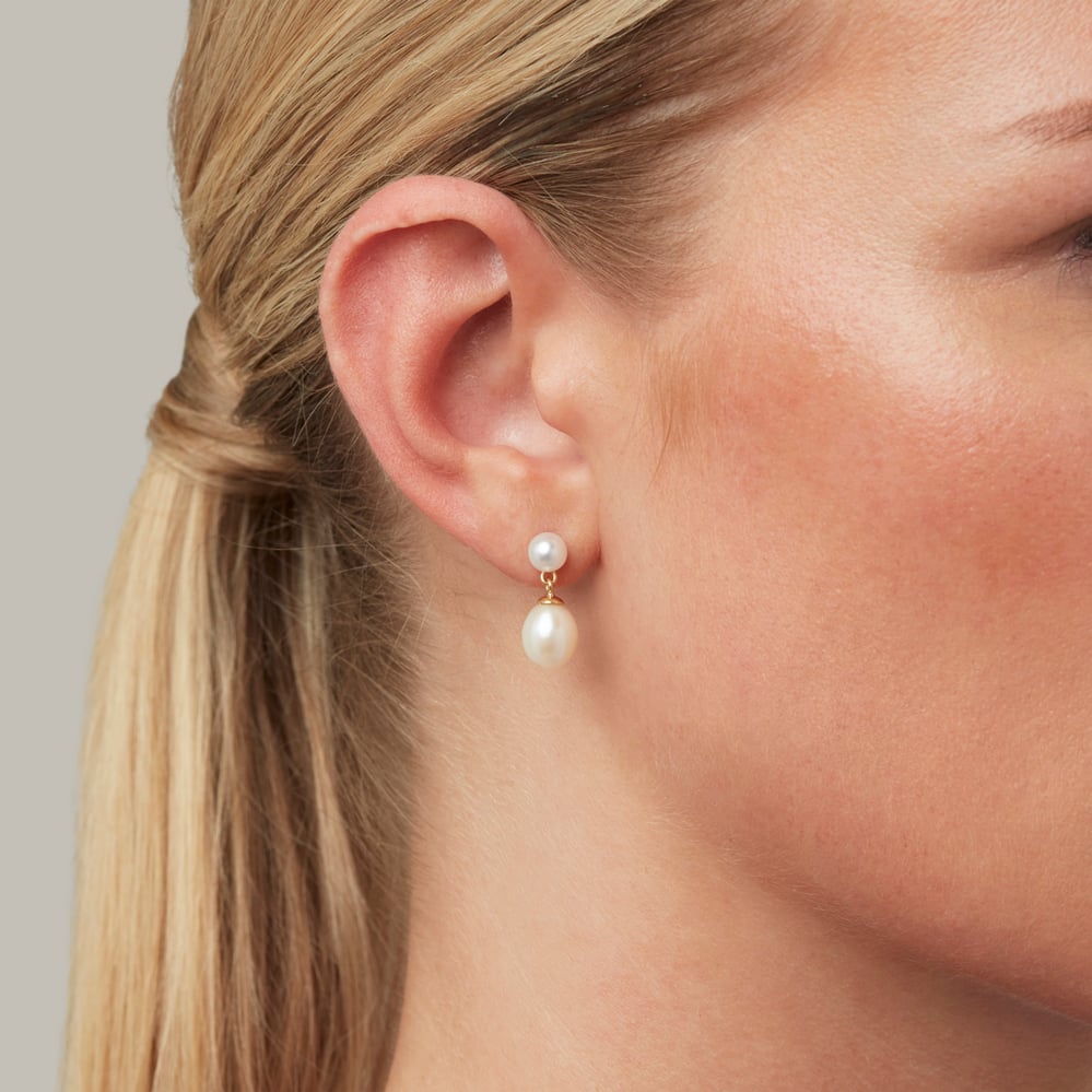 Pearl Dropper Earrings Freshwater Pearl