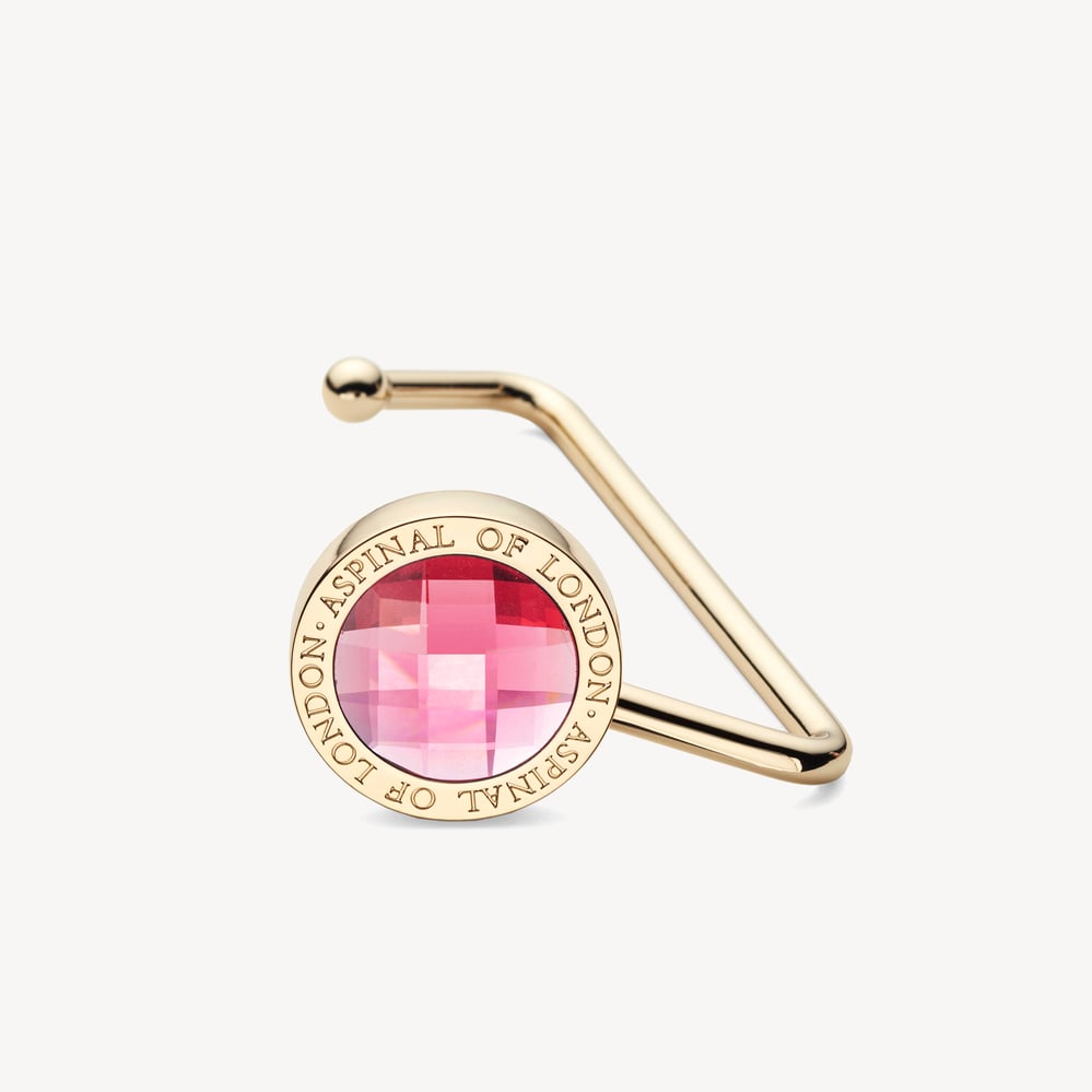Aspinal Handbag Hook Blush Pink Crystal