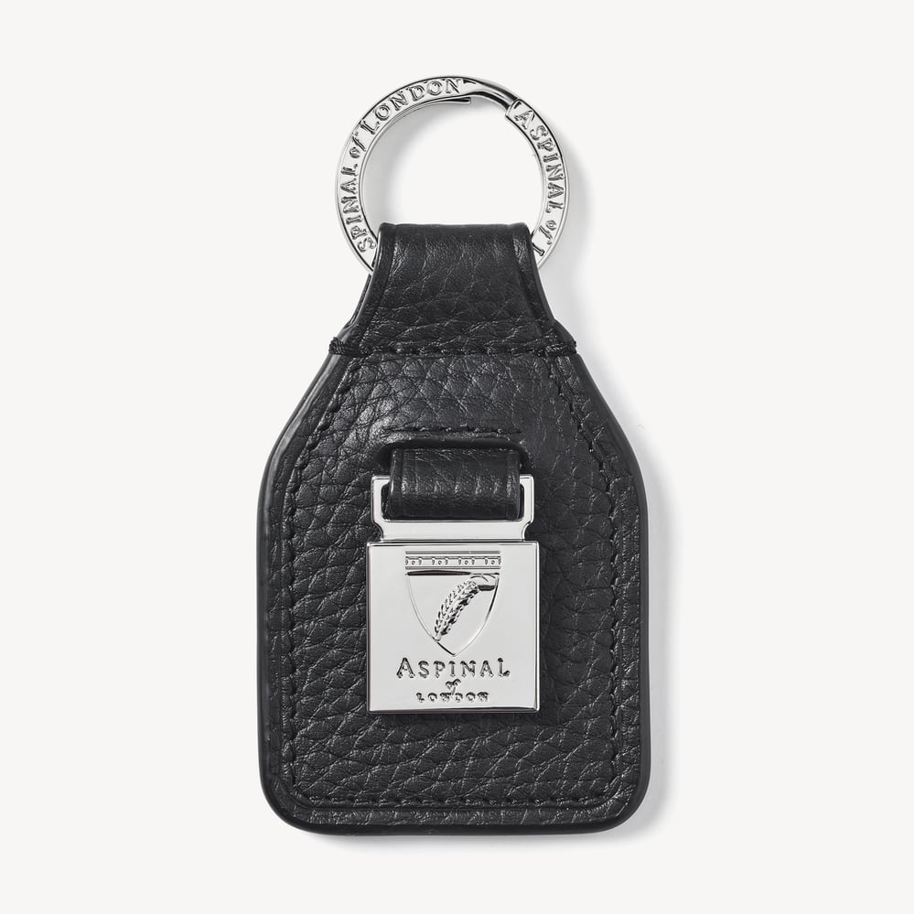 Shield Plaque Keyring Black Pebble