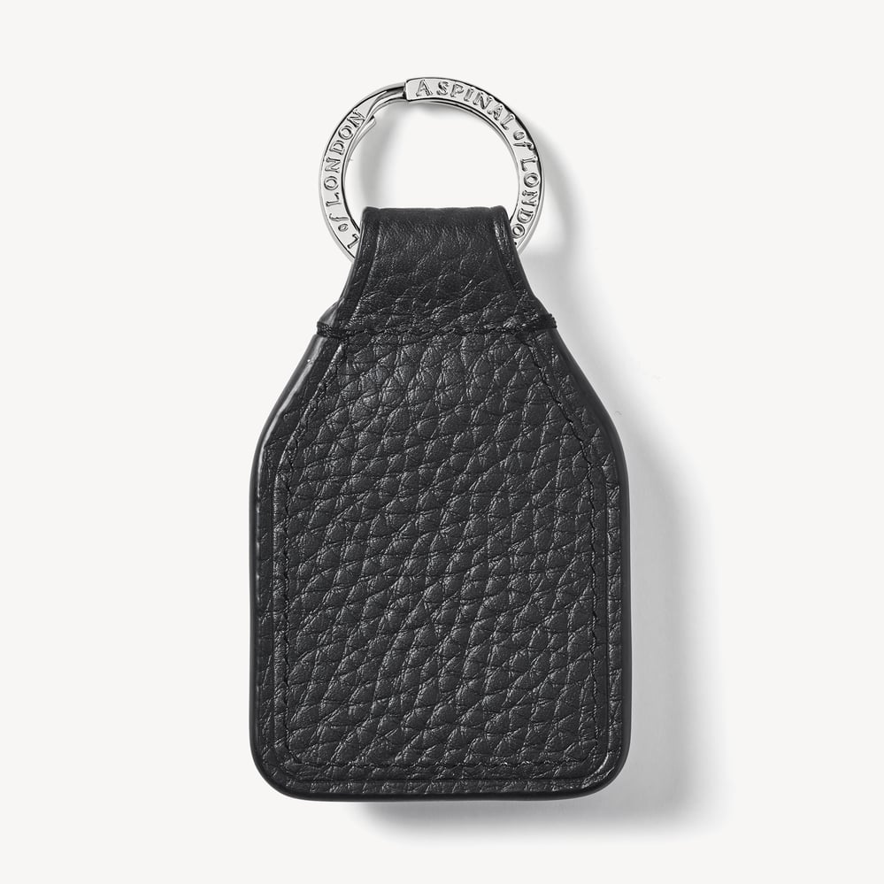 Shield Plaque Keyring Black Pebble