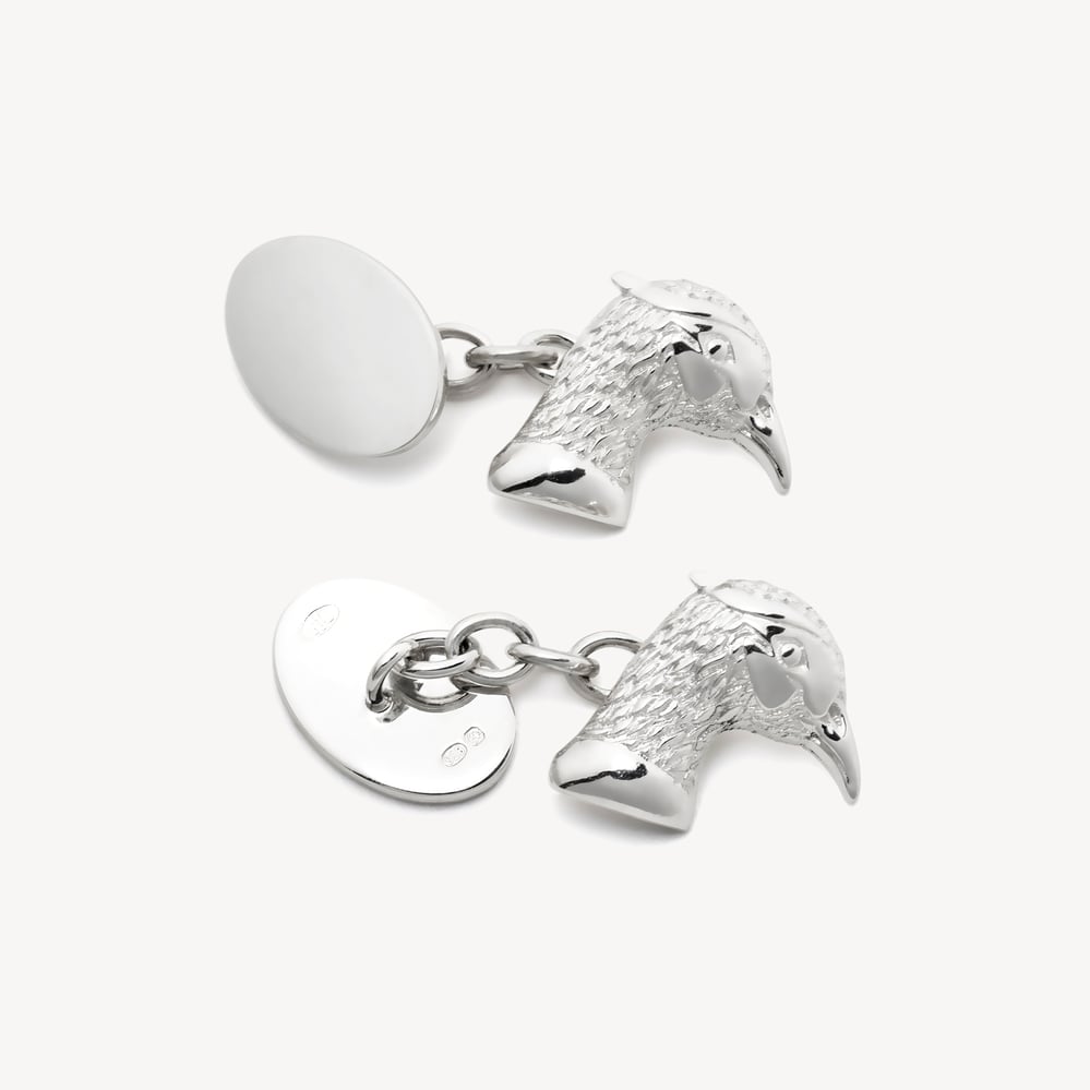 Pheasant Sterling Silver Personalised Cufflinks Sterling Silver 925