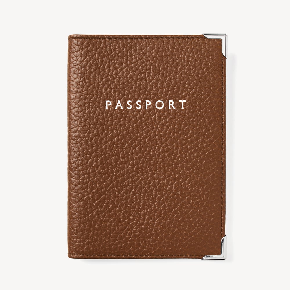 Passport Cover Tobacco Pebble