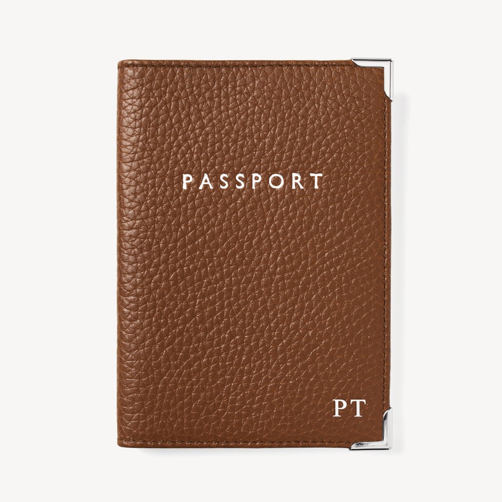 Passport Cover Tobacco Pebble