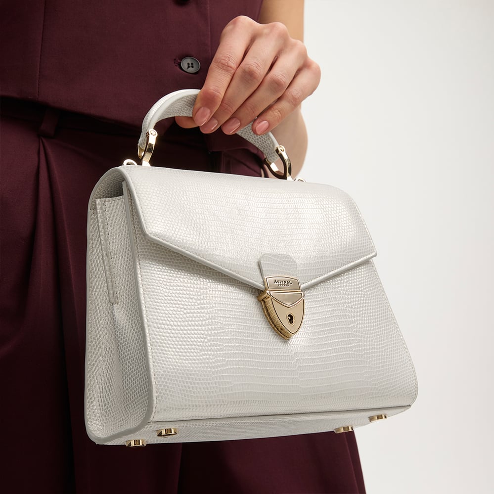 Midi Mayfair® 2 White Metallic Lizard