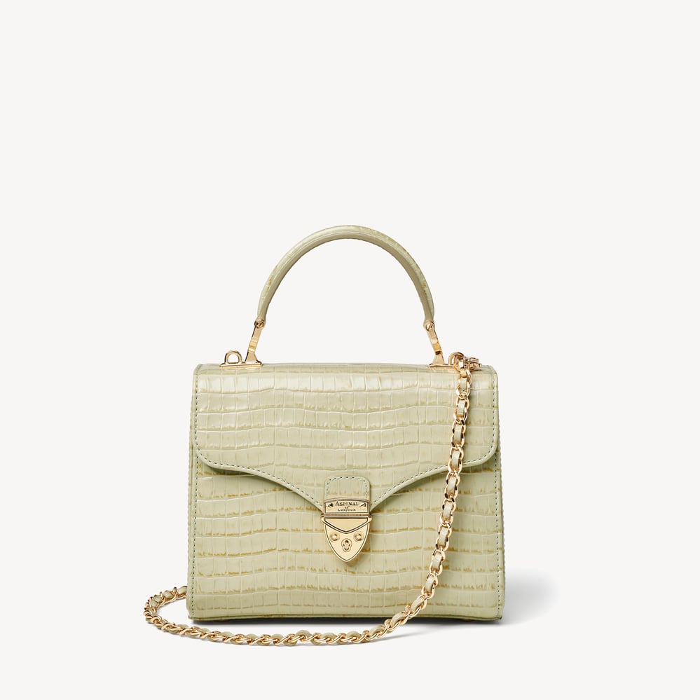 Midi Mayfair® Deep Shine Pistachio Small Croc
