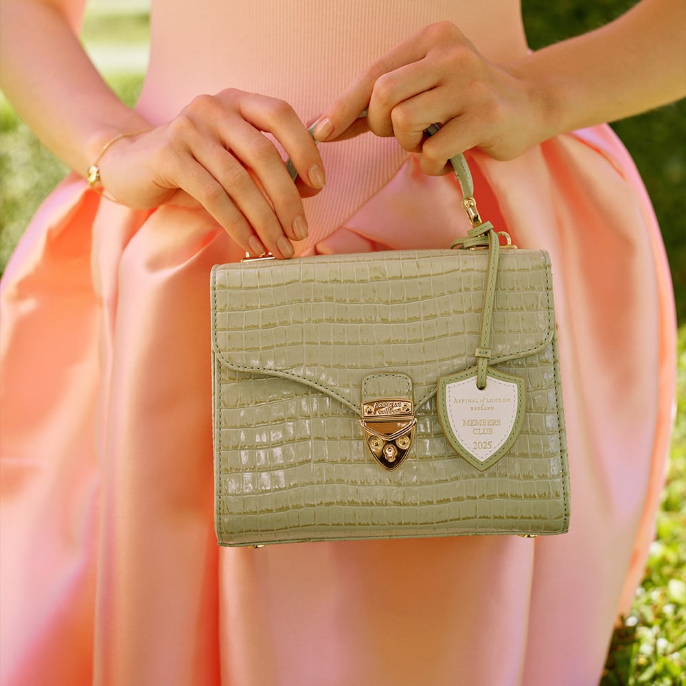 Midi Mayfair® Deep Shine Pistachio Small Croc