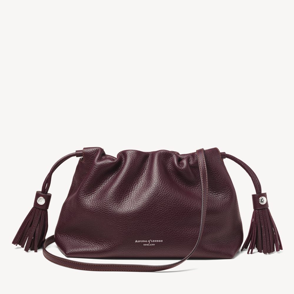 Soho Large Crossbody Pouch Wine Milled Pebble