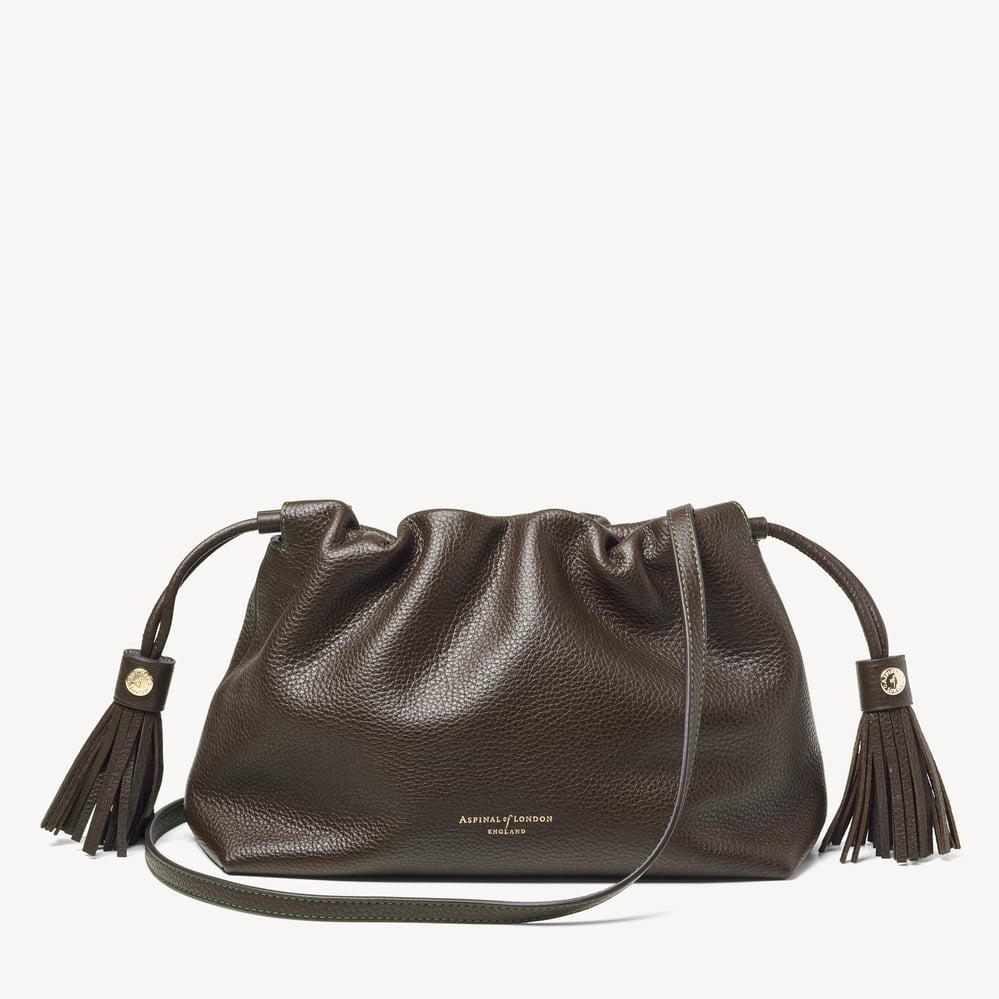 Soho Large Crossbody Pouch Chocolate Milled Pebble