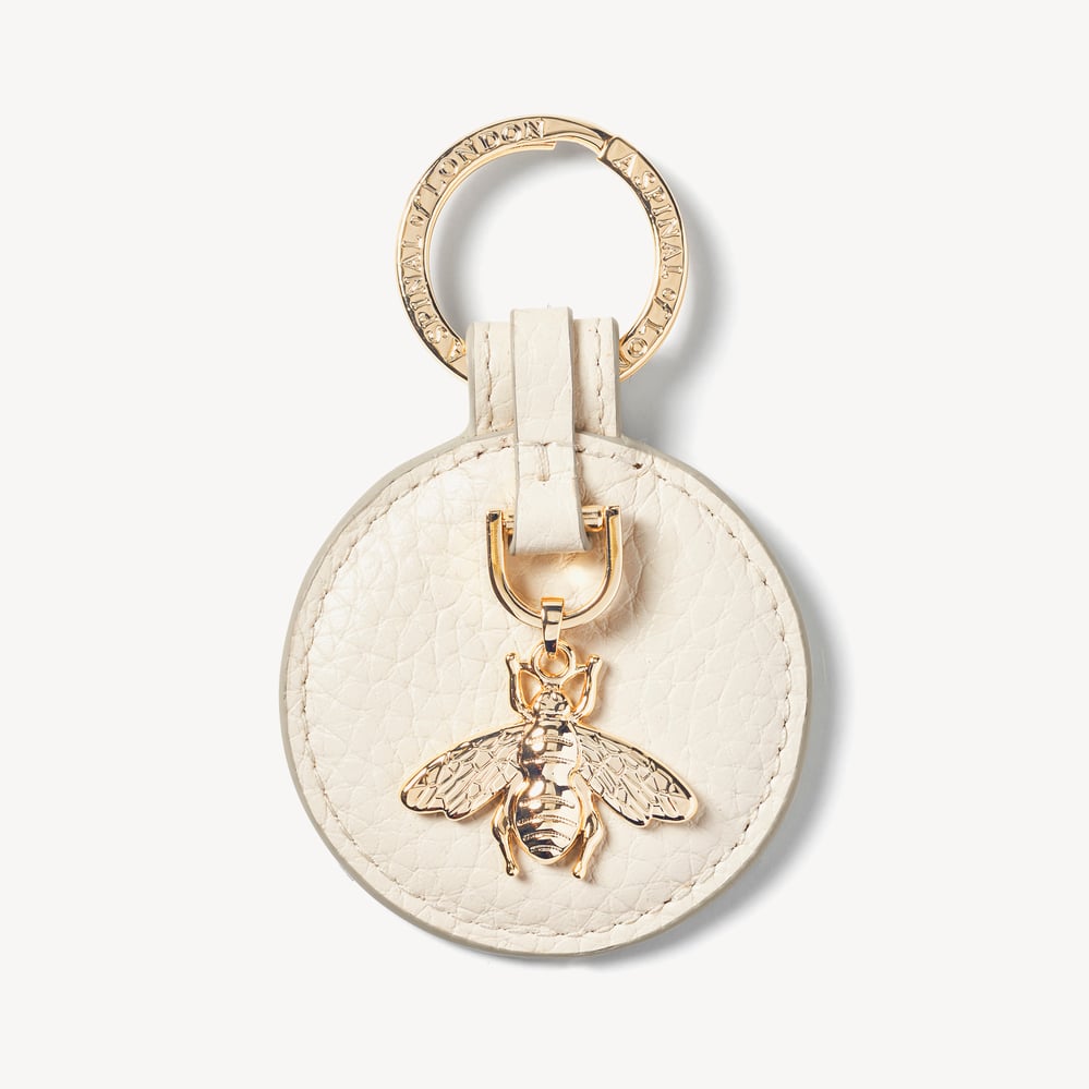 Bee Keyring Ivory Pebble