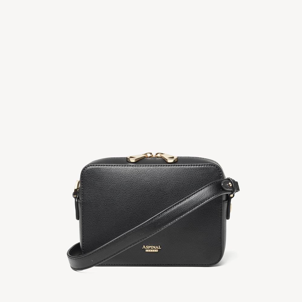 Camera Crossbody Black Soft Saffiano