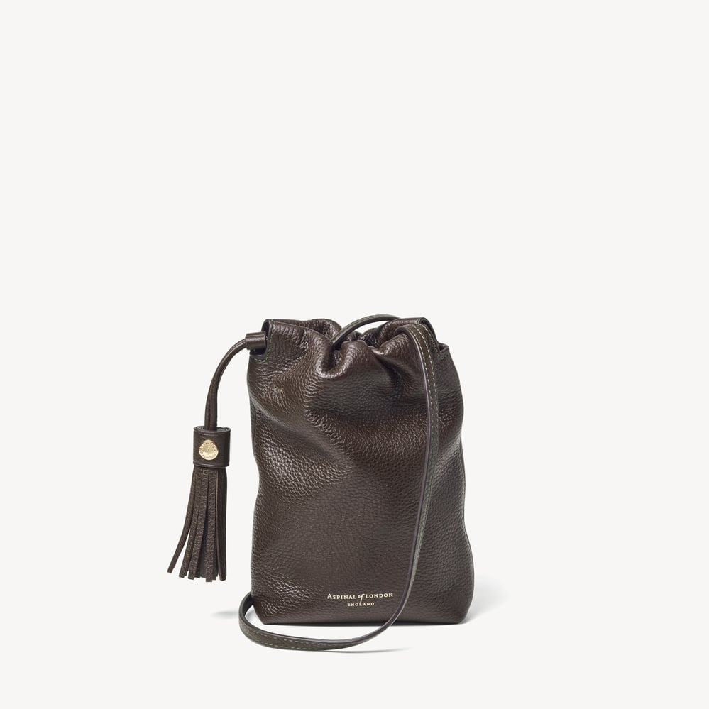 Soho Crossbody Pouch Chocolate Milled Pebble