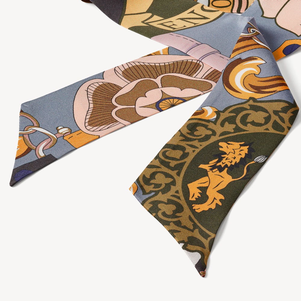 Skinny Silk Scarf Burnt Orange Pure Silk
