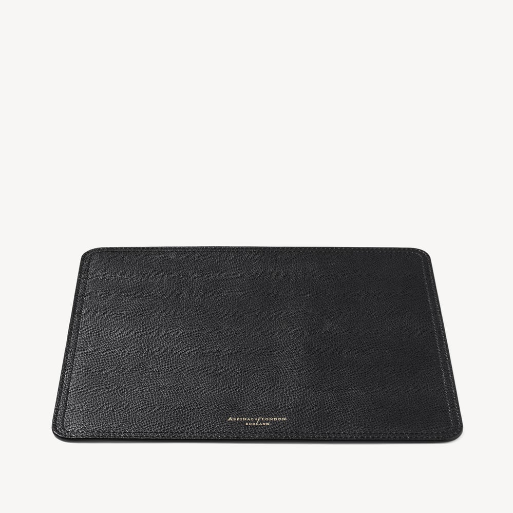 Travel Mouse Pad Black Soft Saffiano
