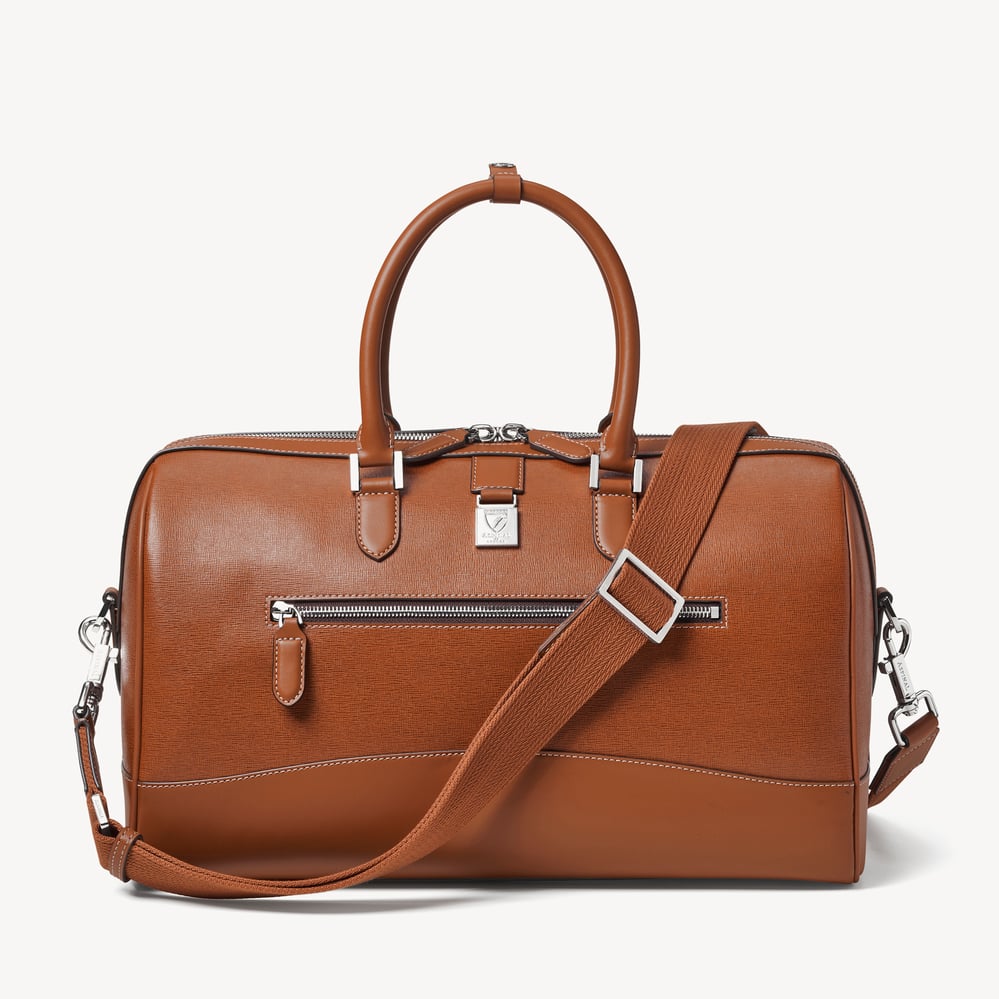 Connaught Flight Work Bag Tan Saffiano