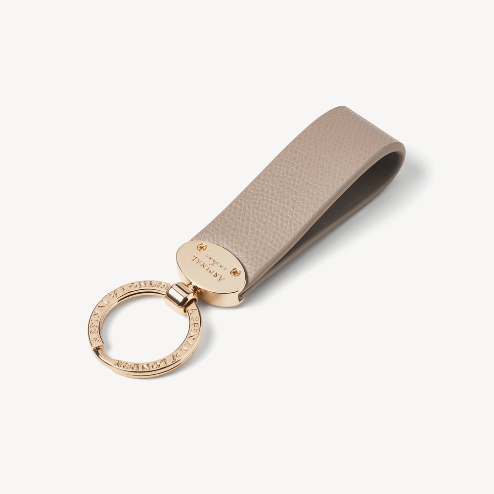Oval Loop Keyring Moleskin Soft Saffiano