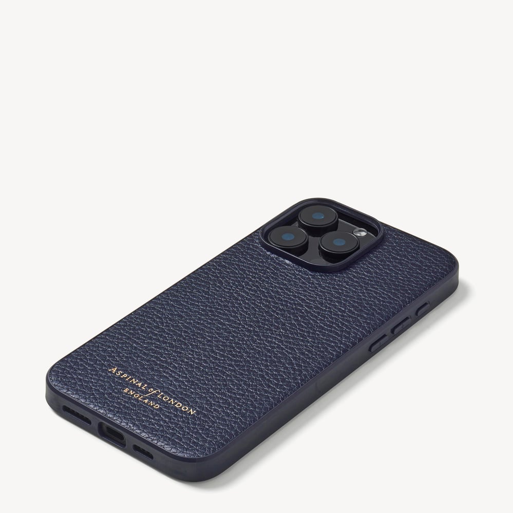 iPhone 15 Pro Max Case Navy Pebble