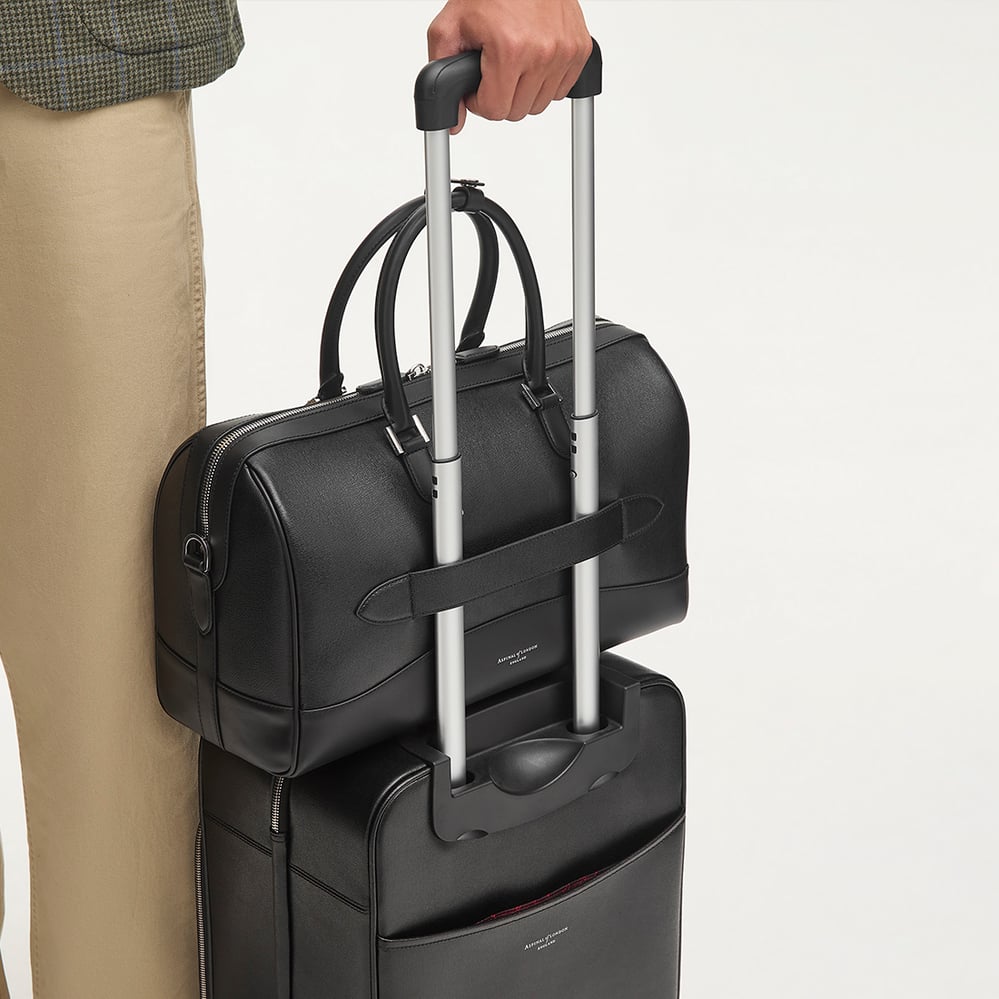 Connaught Flight Work Bag Black Saffiano